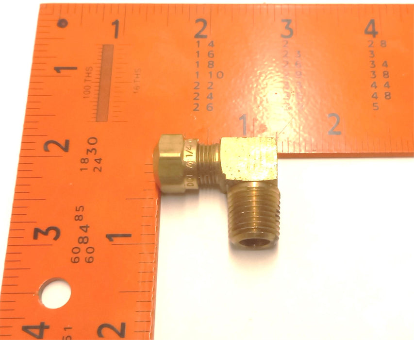 Eaton 1/4" Tube OD x 1/4" NPT Brass Elbow Air Supply Line [Lot of 5] NOS