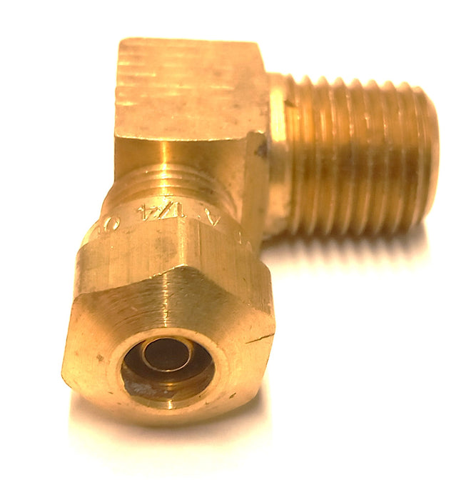 Eaton 1/4" Tube OD x 1/4" NPT Brass Elbow Air Supply Line [Lot of 5] NOS
