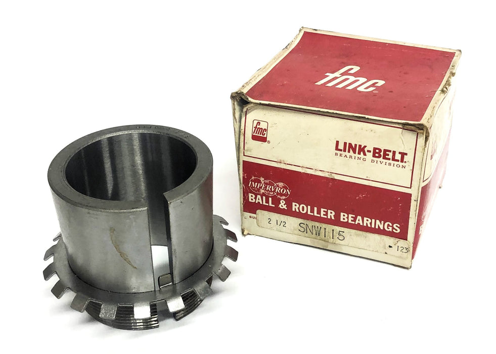 FMC Link-Belt 2-1/2 Inch Adapter Sleeve No Locknut SNW115 NOS