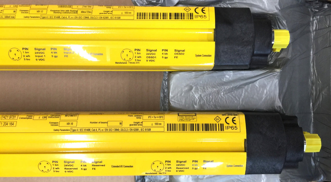 SICK Safety Light Curtain Set (2pcs) XC40P-1803A0A0CBA0 NOS