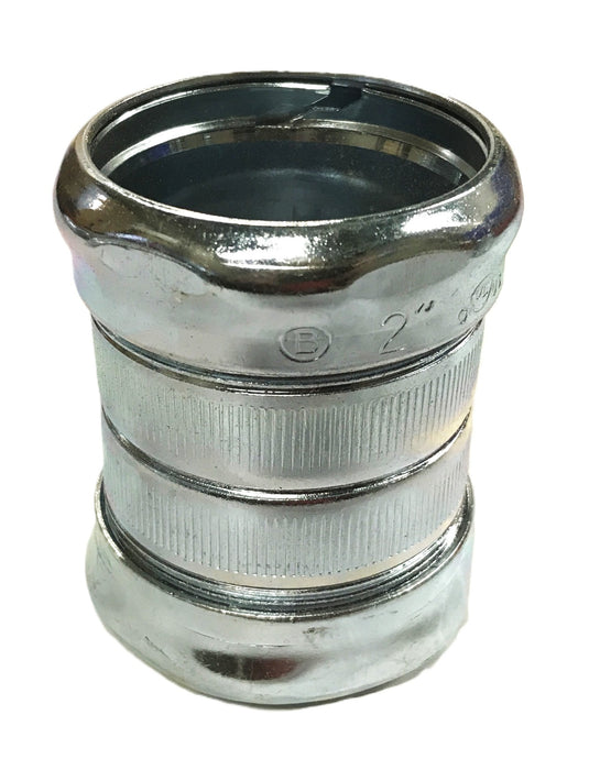 Bridgeport 2 inch Steel EMT Compression Fitting 265 [Lot of 4] NOS