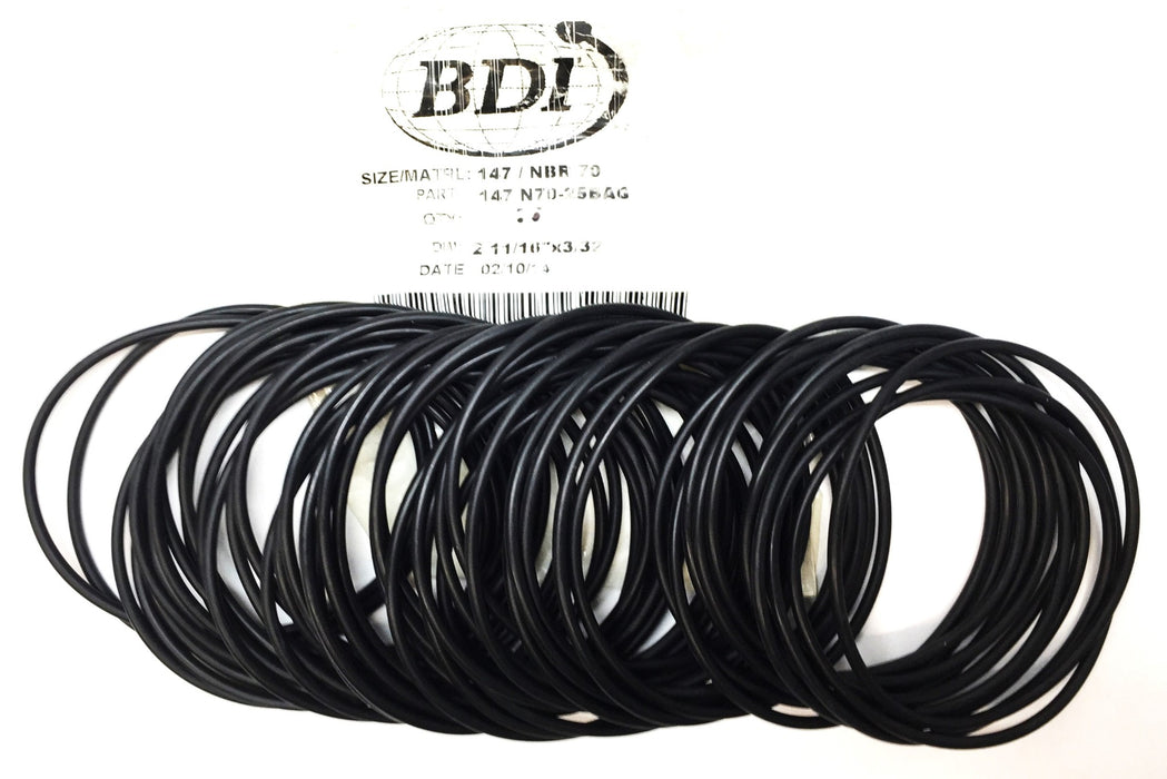BDI 147 NBR 70 2-11/16"x 3/32" O-Ring Pack (46pcs) 147 N70-25BAG NOS