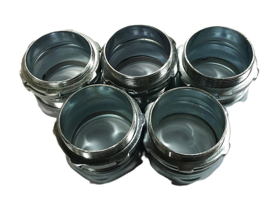 Unbranded 2 inch x 2 inch EMT Compression Fitting [Lot of 5] NOS