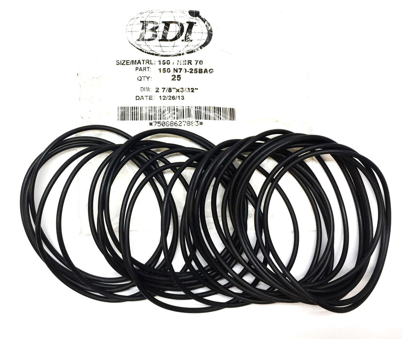 BDI 150 NBR 70 2-7/8"x 3/32" O-Ring Pack (25pcs) 150 N70-25BAG NOS