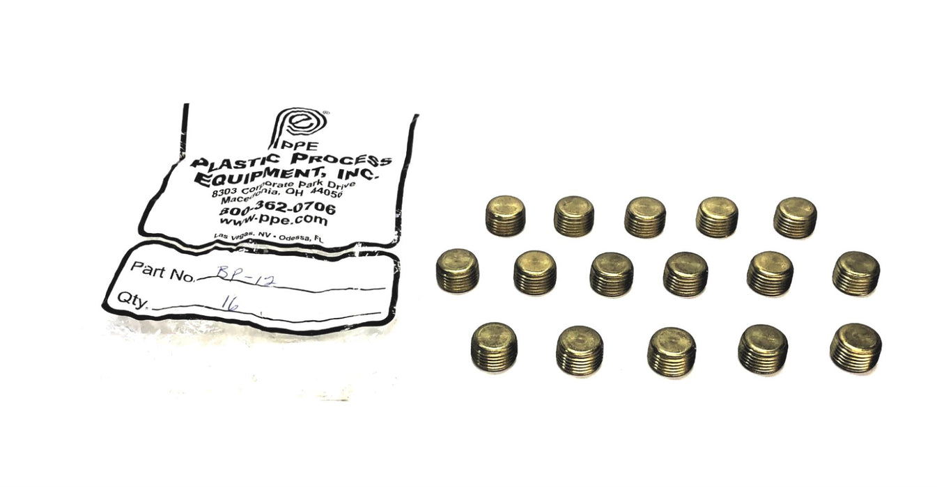 PPE Pack of (16) Hex-Head Pressure Plug 3/8" Hex .531" Length BP-12 NOS