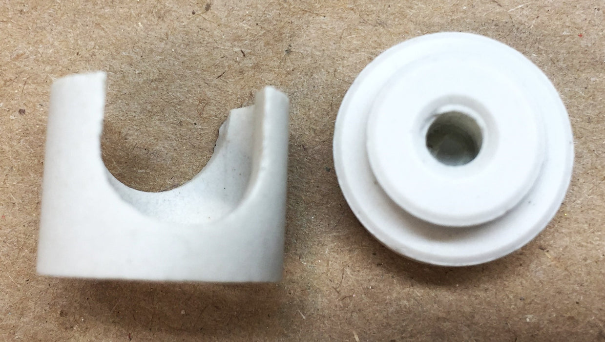 Unbranded 3/4" Ceramic Cap w/0.16" Screw Thread w/Insulator Sleeve [Lot of 5]NOS