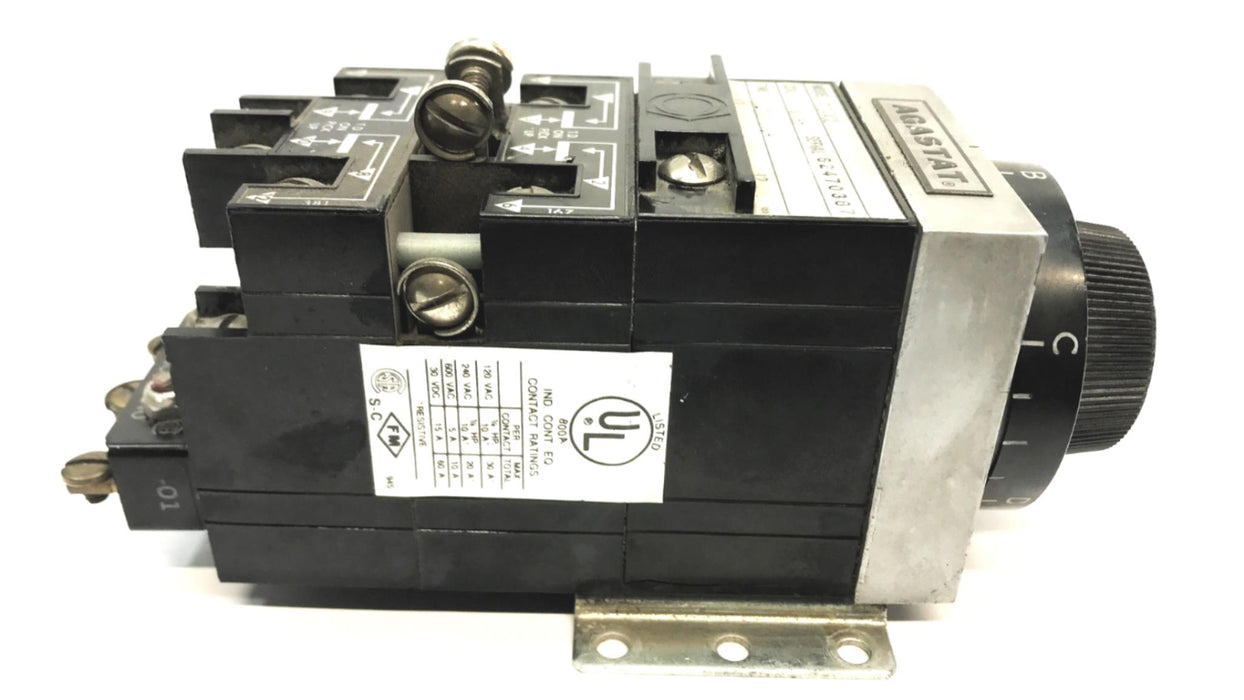 Agastat 120V 60Hz Time Delay Relay 7014ADL USED