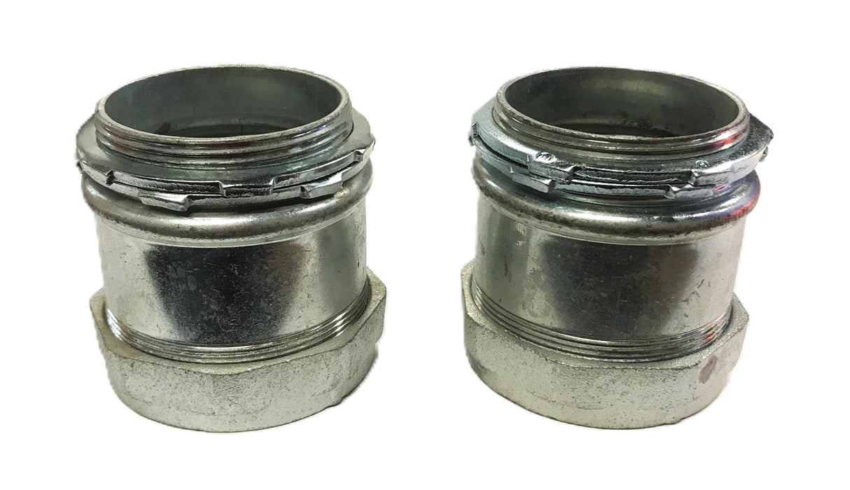 Unbranded 3 inch x 4 inch EMT Compression Fitting [Lot of 2] NOS