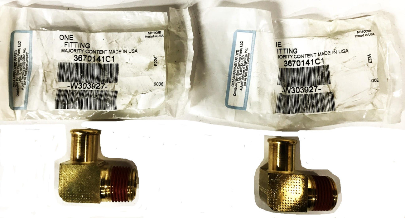 Ford/Blue Diamond Brass Elbow Fitting 3670141C1 [Lot of 2] NOS