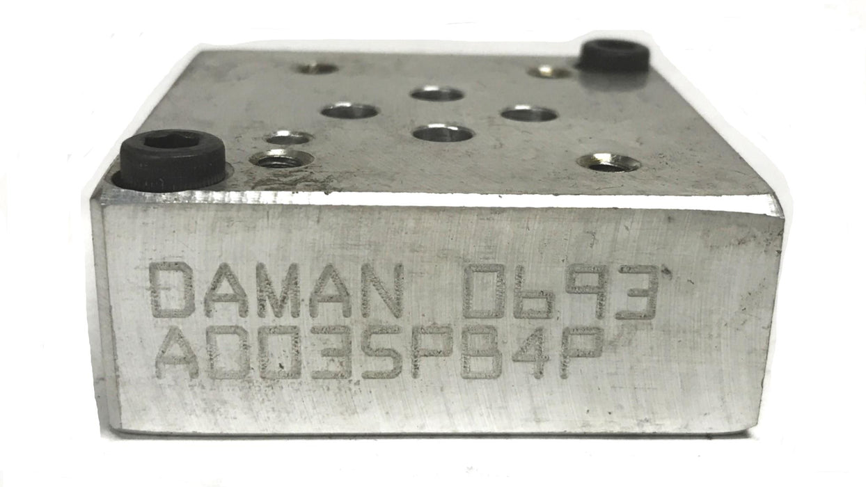 Daman Hydraulic Valve Sub-Plate 0693-AD03SPB4P NOS