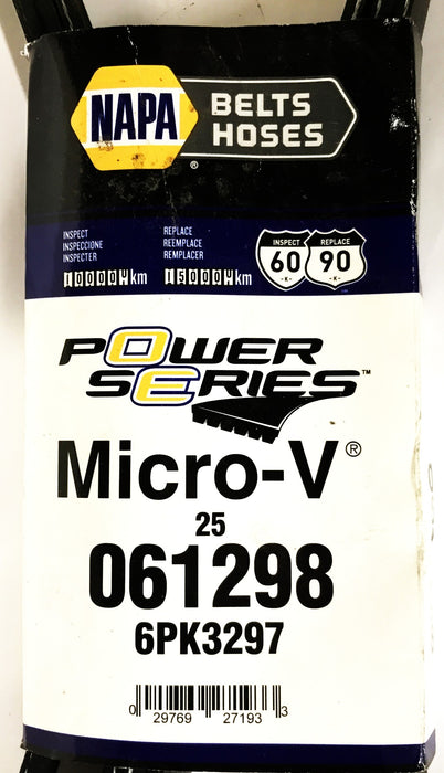 NAPA Gates Micro-V Serpentine Belt 061298 NOS