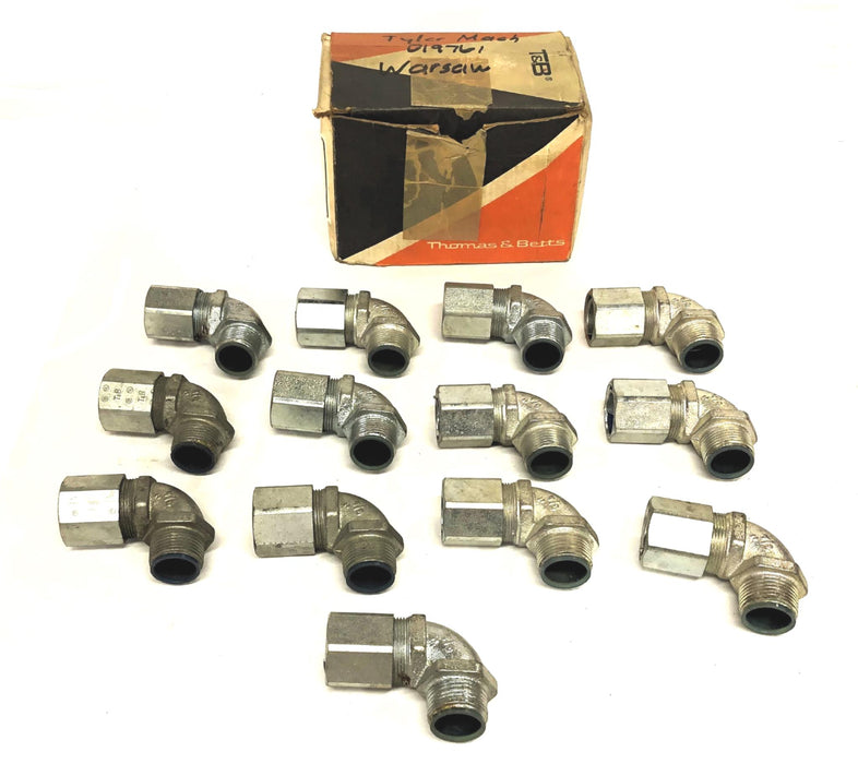 Thomas & Betts 3/4IN90 DEG  Liquid Tight Insulated Connector 6013 [Lot of 13]NOS