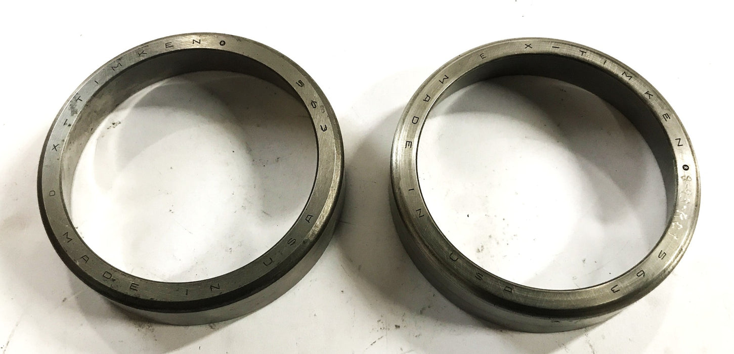 X-Timken Tapered Roller Bearing Cup 563 [Lot of 2] NOS