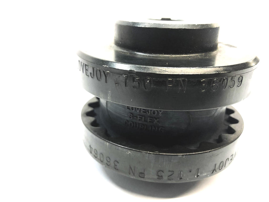 Lovejoy S-Flex Coupling Assembly Bore Sizes .750 & 1.125 36064/36059 USED