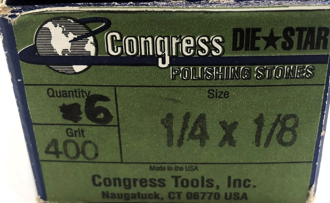 Congress Tools Box of (6) 400 Grit Polishing Stone DIE*STAR400 NOS