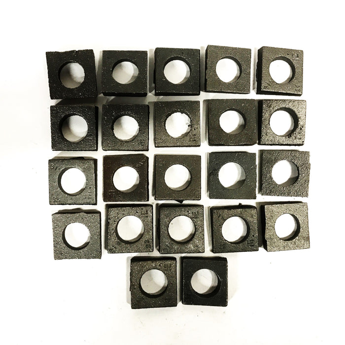 Unbranded 3/4 inch Black Malleable Steel Wedge Washers [Lot of 22] NOS