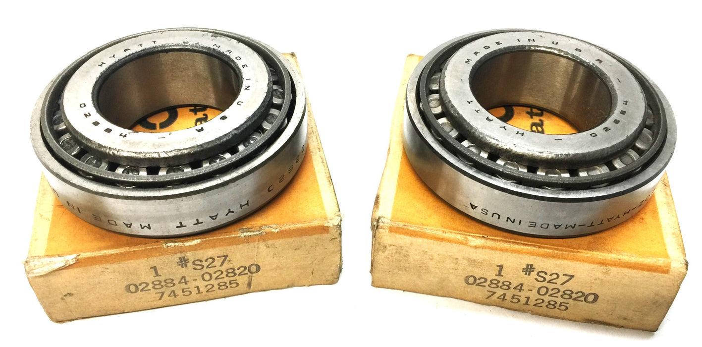 Hyatt Taper Roller Bearing and Cup Assembly 02884 [Lot of 2] NOS