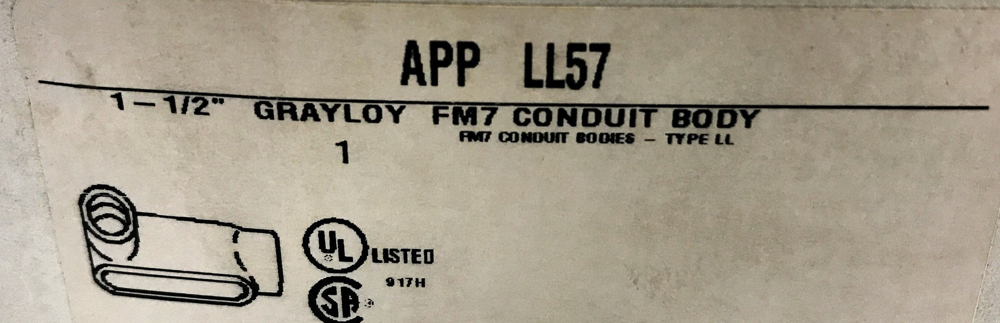 Appleton FM7 Conduit Body LL57 [Lot of 2] NOS