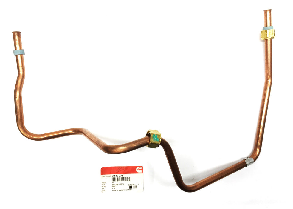 Cummins Copper Tube Water Outlet 3417970 NOS