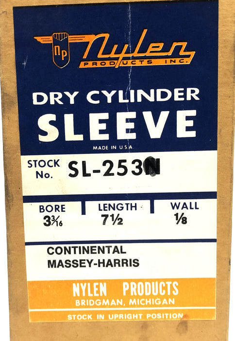 Nyler Dry Cylinder Sleeve SL-253 (SL-253N) NOS