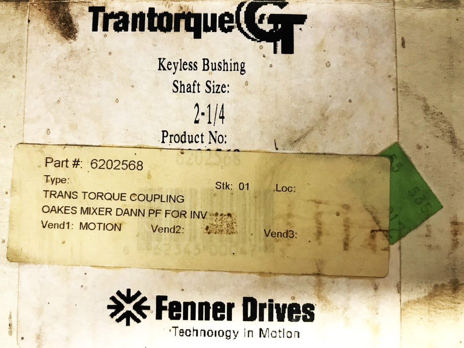 Fenner Drives Zinc Coated Trans Torque GT Keyless Bushing 6202400 NOS