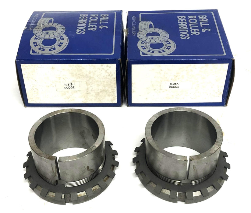 Dodge Bearing Adapter Sleeve H-317 (H17X215) [Lot of 2] NOS