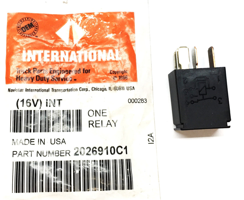 International/Hella 5-Pin 12VDC Relay 2026910C1 (2234A1) NOS