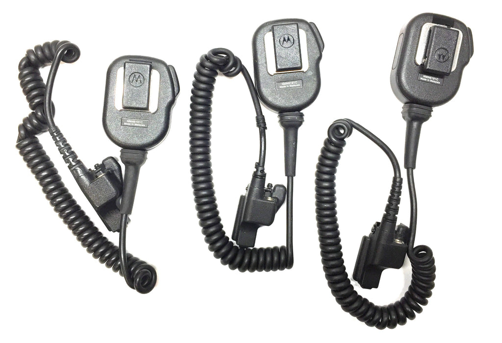 Motorola Noise-Cancelling Remote Speaker Mic w/Clip NMN6191C [Lot of 3] USED