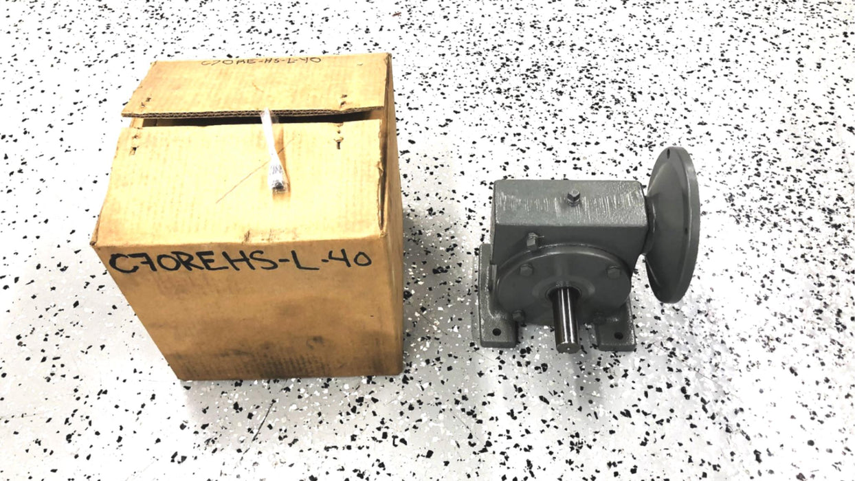 Toledo Gearmotor 40 Ratio 43.13 RPM Gear Reducer C70REHS (C70REHS-L-40) NOS