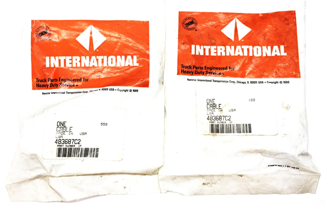 International/Navistar Hood Safety Cable 483687C2 [Lot of 2] NOS