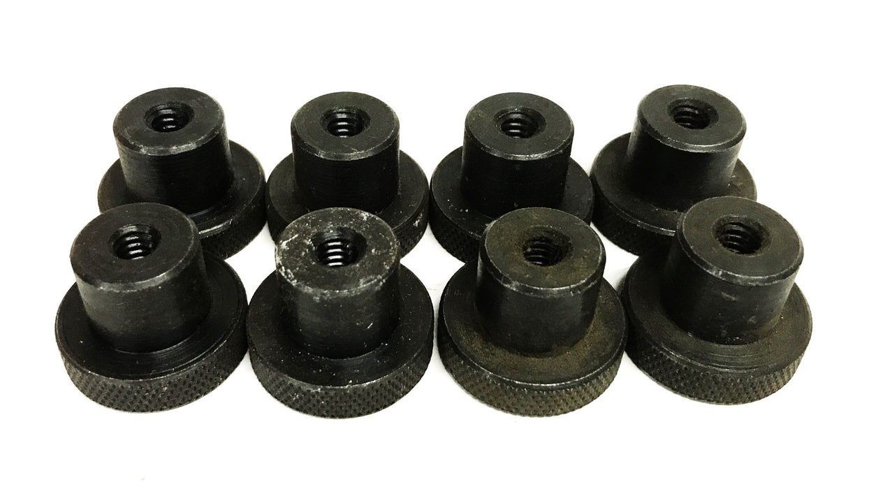 Unbranded 1 inch Black Oxide Knurled Knob [Lot of 8] NOS