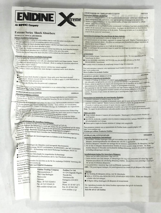 Enidine PMXT1525M-2 XTREME Shock Absorber MF222002 (18113) NOS
