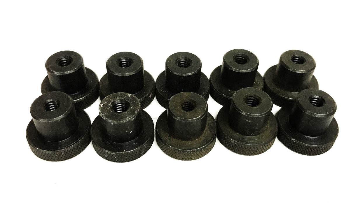 Unbranded 1 inch Black Oxide Knurled Knob [Lot of 10] NOS