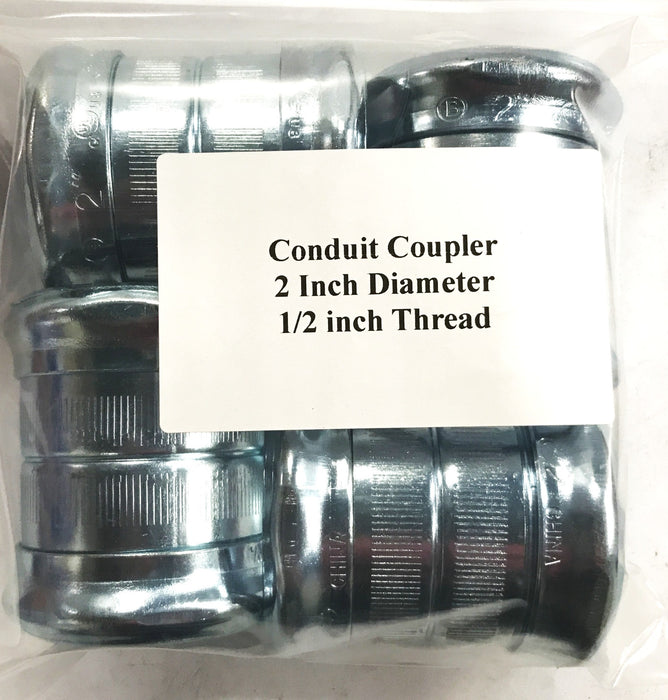 Unbranded 2 inch Steel Compression Fitting with 1/2 inch Thread [Lot of 4] NOS