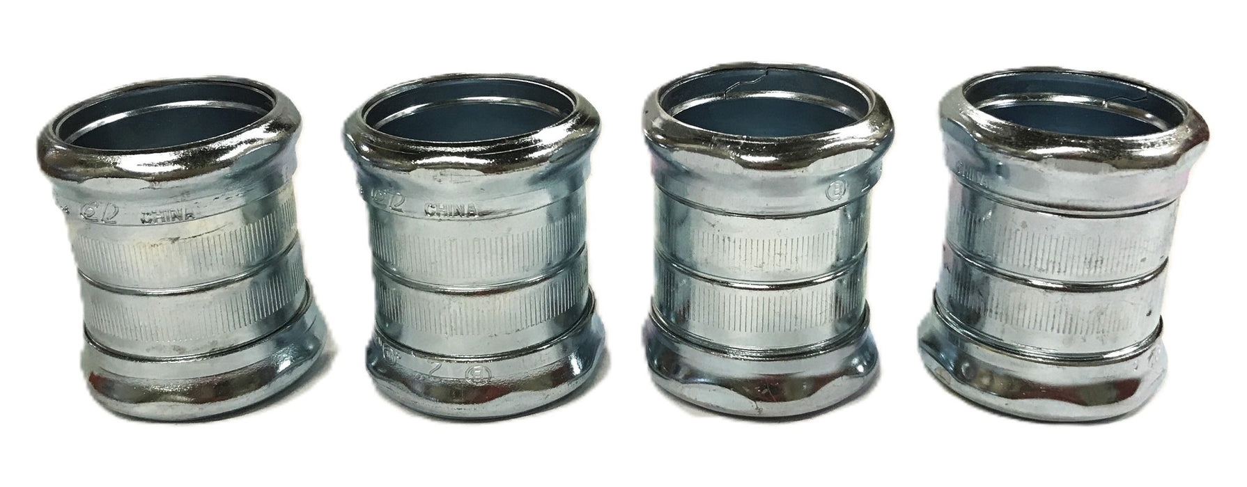 Unbranded 2 inch Steel Compression Fitting with 1/2 inch Thread [Lot of 4] NOS