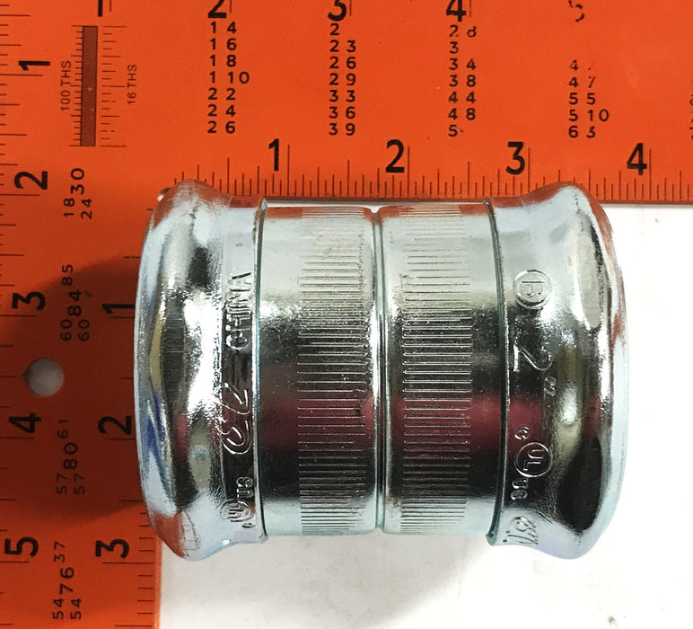 Unbranded 2 inch Steel Compression Fitting with 1/2 inch Thread [Lot of 4] NOS