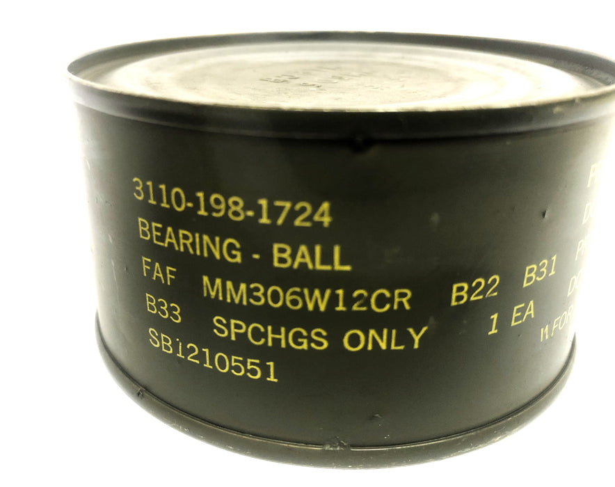 Fafnir Radial Ball Bearing 306W12 (MM306W12CR) NOS