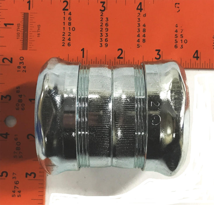 Unbranded 2 inch Steel Compression Fitting with 11/16 inch Thread [Lot of 4] NOS