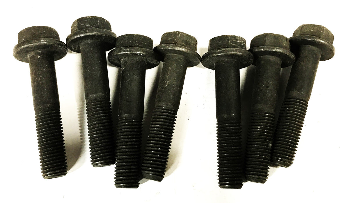 Unbranded Black Steel M16 x 80mm Flanged Hex Head Bolt [Lot of 7] NOS