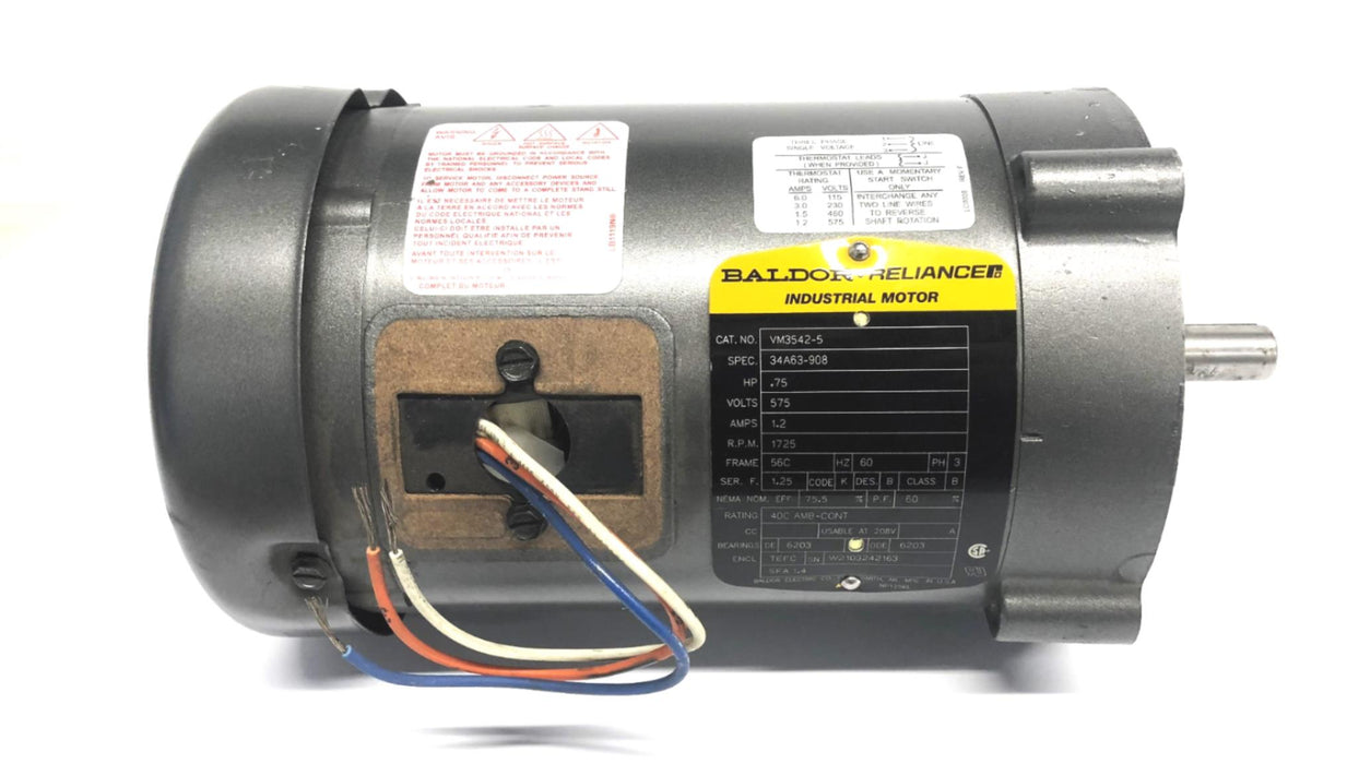Baldor-Reliance Industrial Motor VM3542-5 (34A63-908) USED