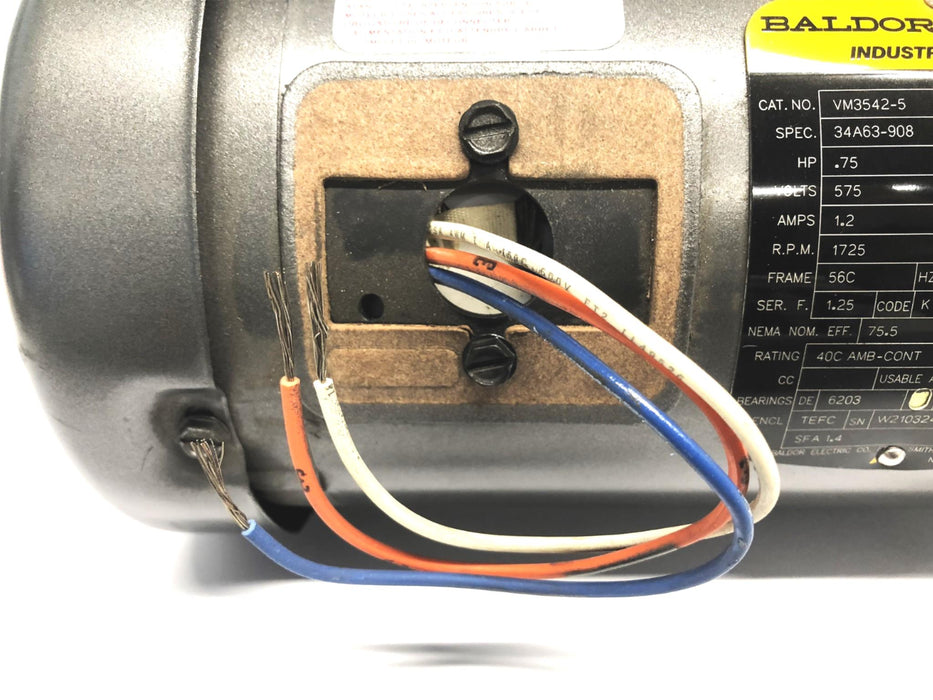 Baldor-Reliance Industrial Motor VM3542-5 (34A63-908) USED