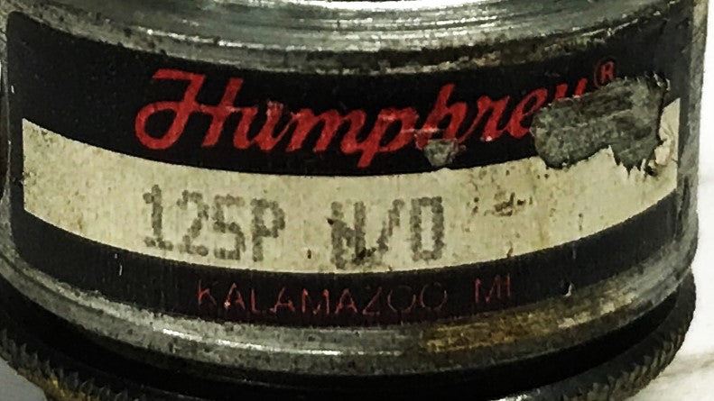 Humphrey N.O. Air Valve 125-P NOS