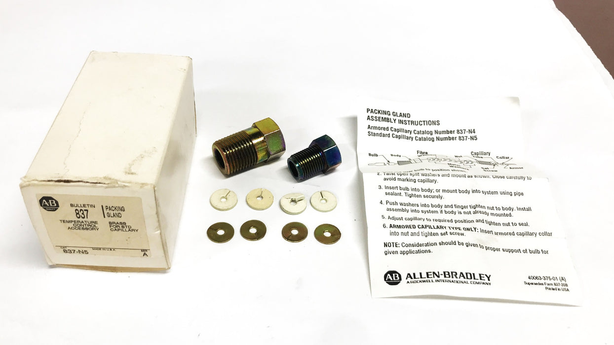 Allen Bradley Temperature Packing Gland 837-N5 NOS