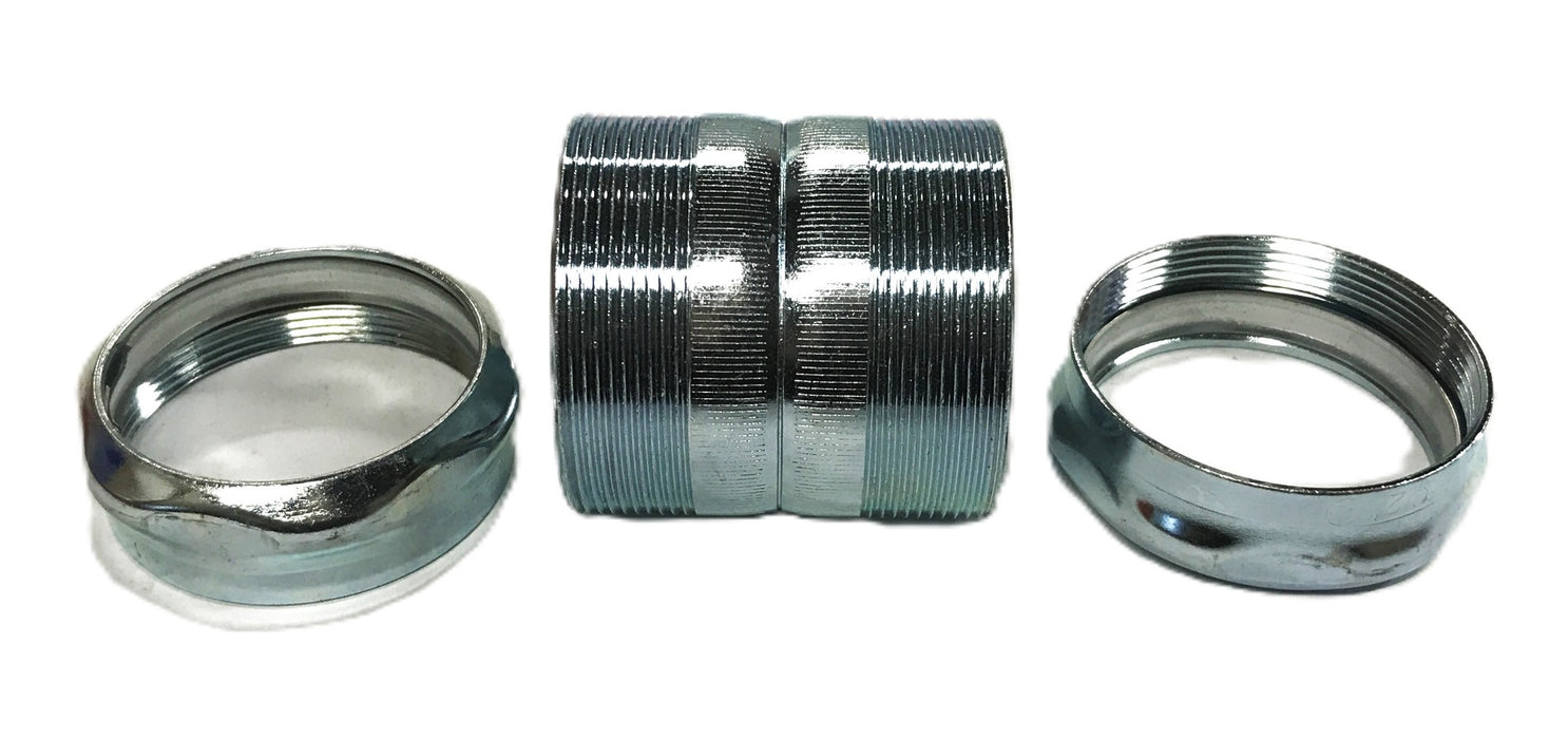 Unbranded 2 inch Steel Compression Fitting with 11/16 inch Thread [Lot of 4] NOS