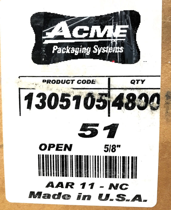 Acme Box of (4800) 5/8" Steel Strapping 1305105 NOS
