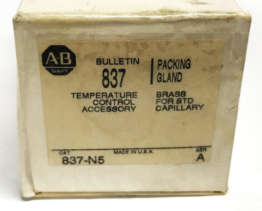Allen Bradley Temperature Packing Gland 837-N5 NOS