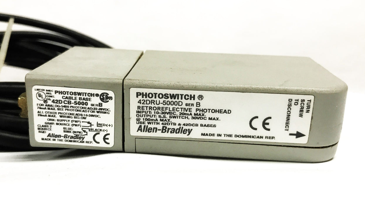 Allen Bradley Photoelectric Photo Switch 42DRU-5000D USED