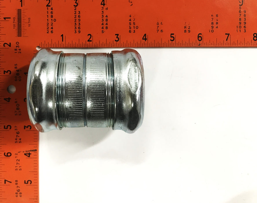 Unbranded EE 2 inch Steel Compression Fitting [Lot of 5] NOS
