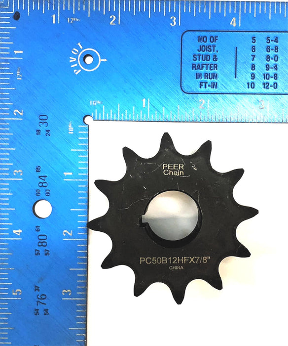 Peer Roller Chain Sprocket PC50B12HFX7/8" NOS