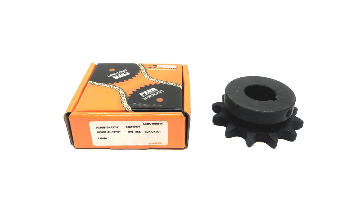 Peer Roller Chain Sprocket PC50B12HFX7/8" NOS